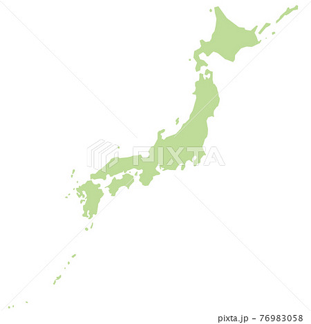 日本地図のイラスト素材 県境なし のイラスト素材