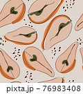 Seamless pattern with modern trendy art style pears 76983408