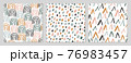 Set of seamless abstract patterns with hand drawn elements 76983457