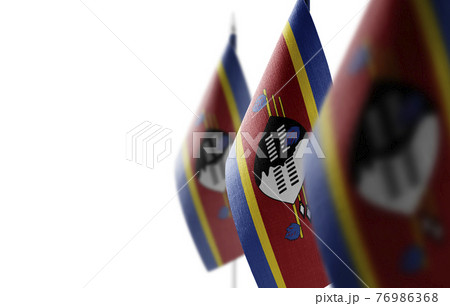 Small national flags of the Swaziland on a white background Small national flags of the Swaziland on a white background 76986368