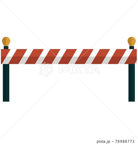 Barrier road icon vector, closed roadblock street barricade Barrier road icon vector, closed roadblock street barricade 76986773