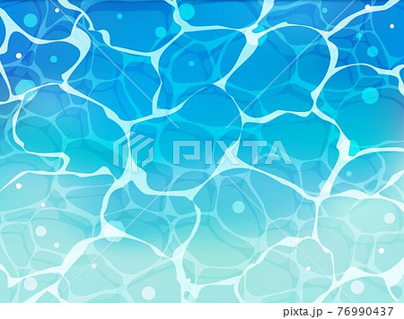 海の表面の波紋をイメージしたイラスト 76990437