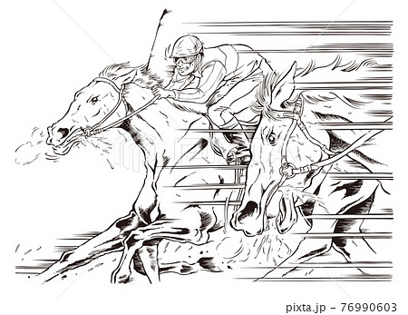 色鉛筆画 原画 メイケイエール 手描き イラスト No.50 馬 色鉛筆画 原画 メイケイエール 手描き イラスト No.50 馬