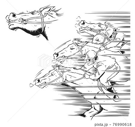 競走馬,と騎手,ゴール前 76990618