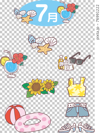 7月のイラスト 7月のイラスト 76991222