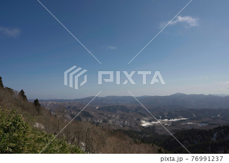 《岡山県、鳥取県》冬の季節、高清水トレイルの風景 《岡山県、鳥取県》冬の季節、高清水トレイルの風景 76991237