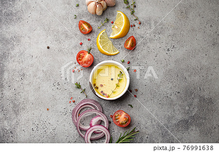 Food cooking healthy ingredients from above Food cooking healthy ingredients from above 76991638