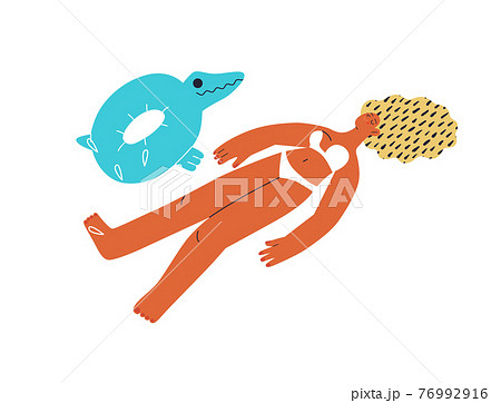 Beach resort activities, modern flat vector illustration 76992916