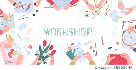 Creative Workshop Advertising Banner Or Poster のイラスト素材