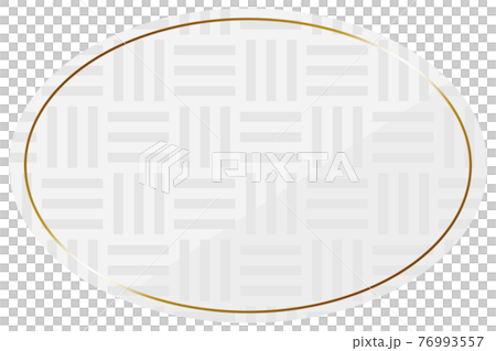 Oval frame White & Gold Three-fold pattern on the entire surface Oval frame White & Gold Three-fold pattern on the entire surface 76993557