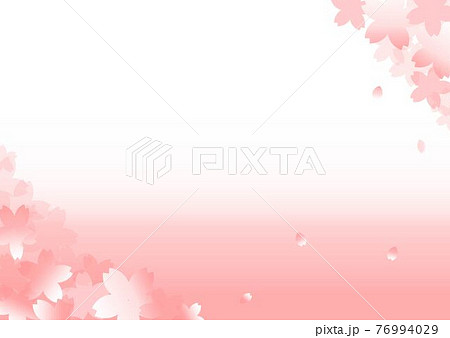 桜の背景　コーナー　角　ベクター　サクラ　さくら　sakura　コピースペース　有　余白 76994029