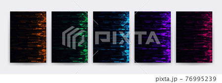 Vector glitch on a black background. Abstract texture. Vector glitch on a black background. Abstract texture. 76995239