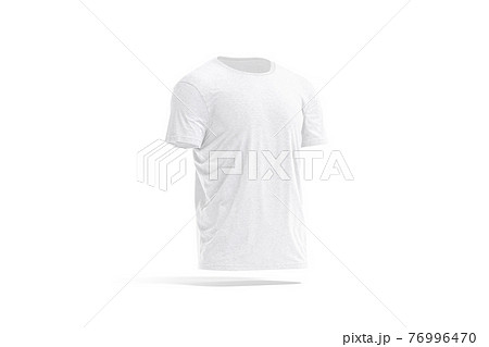 Blank white wrinkled t-shirt mockup, side view Blank white wrinkled t-shirt mockup, side view 76996470