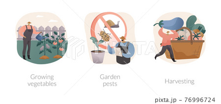 Home gardening abstract concept vector illustrations. 76996724
