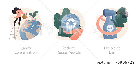 Nature protection abstract concept vector illustrations. 76996728