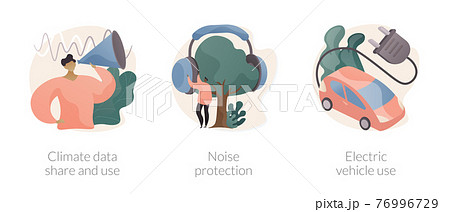 Environmental problems abstract concept vector illustrations. 76996729