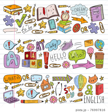 English course. E-learning, online education. English language 76997816