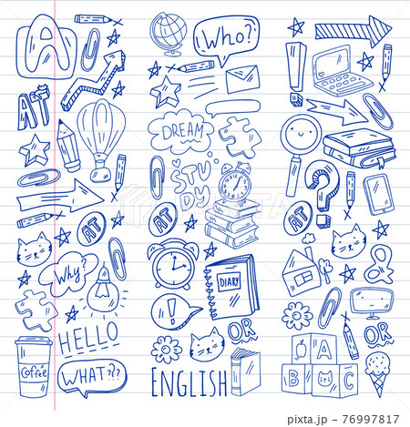 English course. E-learning, online education. English language 76997817