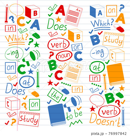 English course. E-learning, online education. English language 76997842