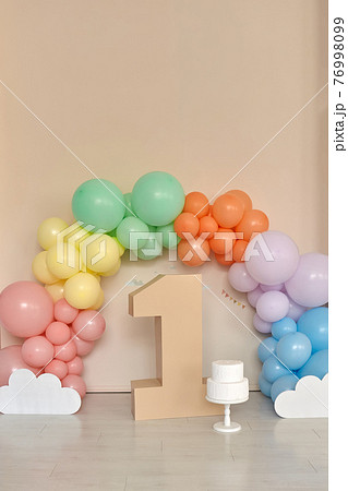 first birthday decorations baloons digit one interior 76998099