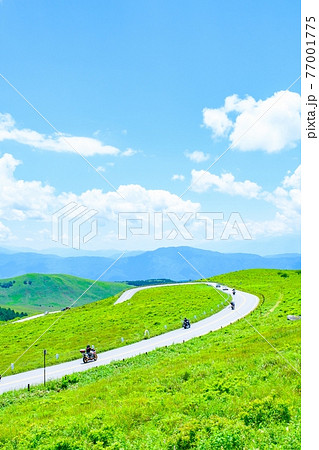 車山高原の風景 夏 ビーナスラインの写真素材