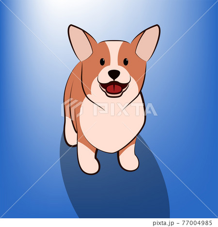 Cute Cartoon Vector Illustration of a corgi dog 77004985