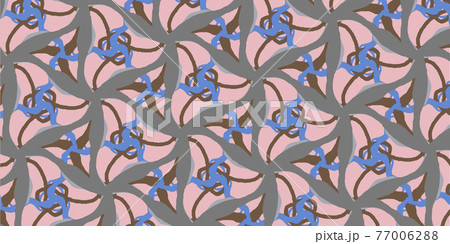 ピンクと茶色の幾何学的なシームレスなパターンのベクターの背景イラストのイラスト素材