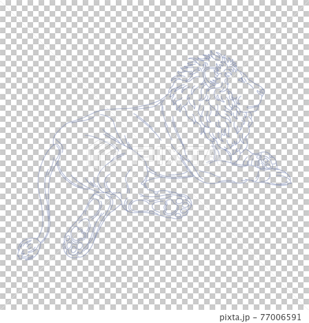 88星座シリーズC-白背景に星座絵のみ-しし座 88星座シリーズC-白背景に星座絵のみ-しし座 77006591