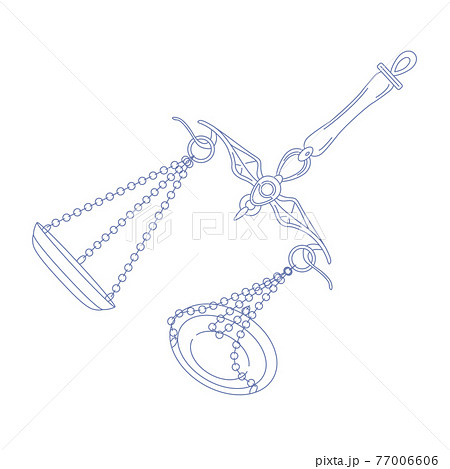 88星座シリーズC-白背景に星座絵のみ-てんびん座 77006606