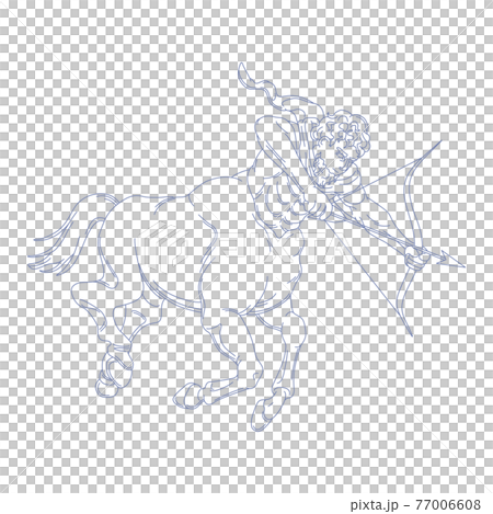 88星座シリーズC-白背景に星座絵のみ-いて座 88星座シリーズC-白背景に星座絵のみ-いて座 77006608