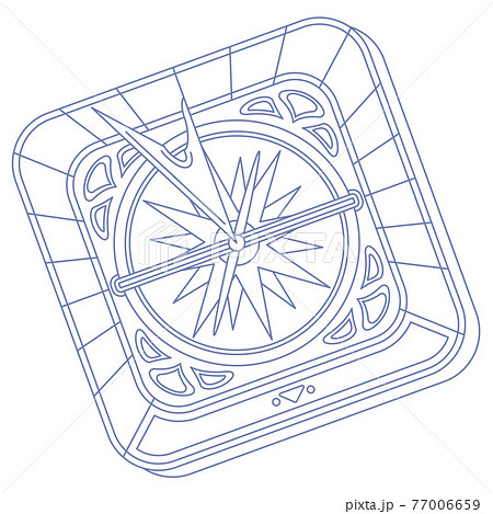88星座シリーズC-白背景に星座絵のみ-らしんばん座 77006659