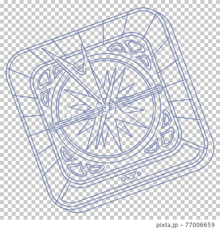 88星座シリーズC-白背景に星座絵のみ-らしんばん座 77006659