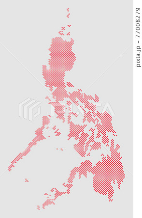Creative vector map Philippines made of dots 77008279