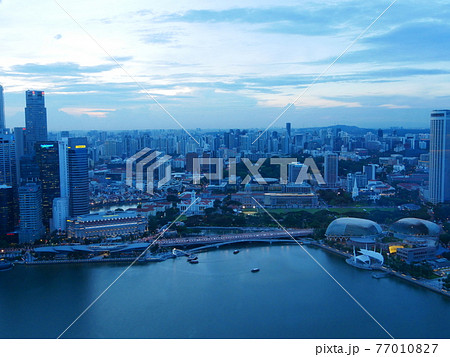シンガポール 夕暮れ シンガポール 夕暮れ 77010827