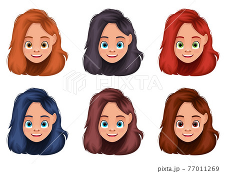 Little girl face vector design illustration isolated on white background Little girl face vector design illustration isolated on white background 77011269