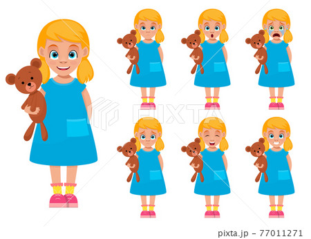 Little girl face expressions vector design illustration isolated on white background Little girl face expressions vector design illustration isolated on white background 77011271