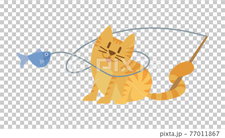 貓的插圖貓貓動物虎斑貓 77011867