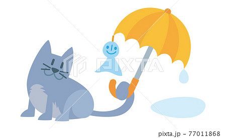 猫のイラスト ねこ ネコ Cat 動物 ロシアンブルーのイラスト素材