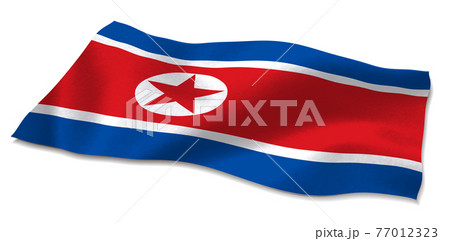 北朝鮮 国旗 アイコンのイラスト素材
