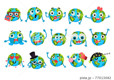 Humanized Globe Sphere Crying and Screaming Vector Set Humanized Globe Sphere Crying and Screaming Vector Set 77013082