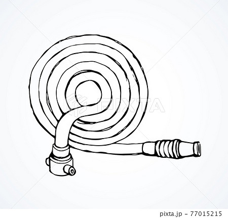 Garden water hose illustration. A cartoon illustration of a garden water  hose. | CanStock