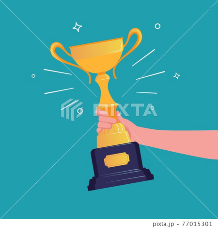 Goblet or cup concept. Golden award winning prize. Vector 77015301