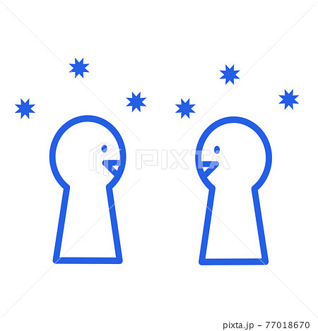 イラスト素材:マスクなしの会話・飛沫感染 イラスト素材:マスクなしの会話・飛沫感染 77018670