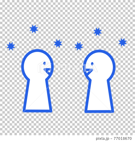 イラスト素材:マスクなしの会話・飛沫感染 イラスト素材:マスクなしの会話・飛沫感染 77018670