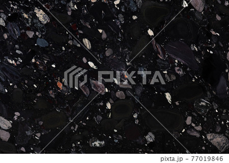 Black Marinace - natural polished granite stone slab, texture for perfect interior, background or other design project. Black Marinace - natural polished granite stone slab, texture for perfect interior, background or other design project. 77019846