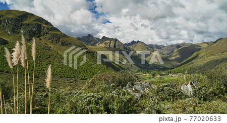 Hills and Valleys Landscape, El Cajas National Park, Ecuador 77020633