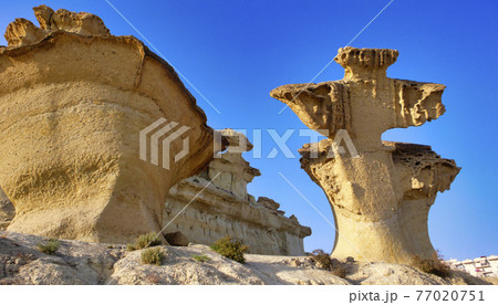 Erosions of Bolnuevo, Natural Heritage of Region of Murcia, Spain 77020751