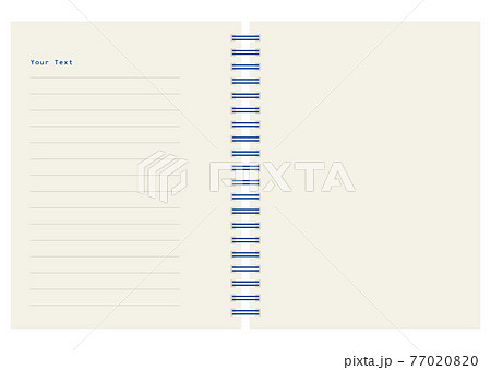 デザイン素材 見開きで使える リングノート ベクターのイラスト素材 7700