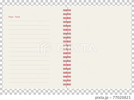 デザイン素材 見開きで使える リングノート ベクターのイラスト素材 7701