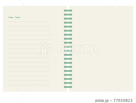 デザイン素材 見開きで使える リングノート ベクターのイラスト素材 7703